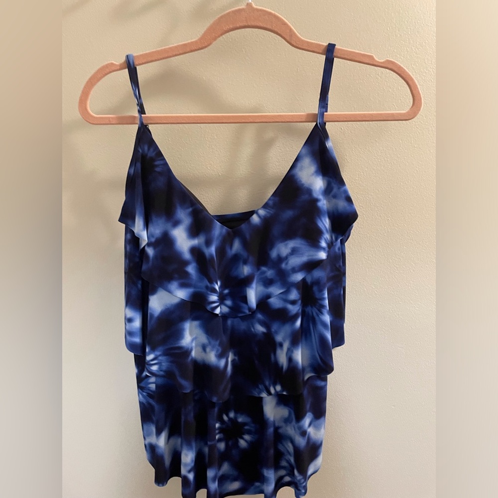 Aqua Green Blue Tie-Dye Swimsuit